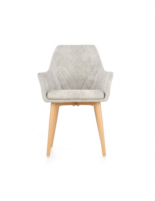 Scaun living gri HM K287 cu picioare din lemn [4]