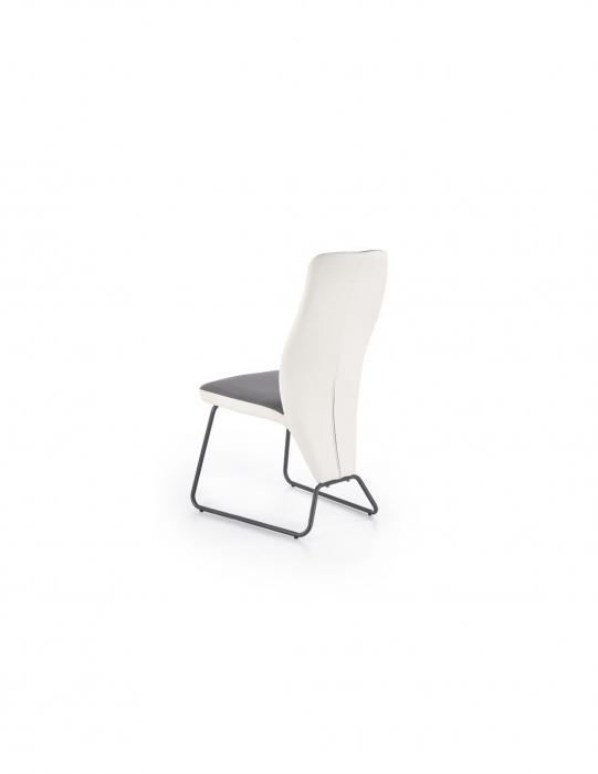 Scaun living HM K300 alb-gri cu spătar ergonomic [3]