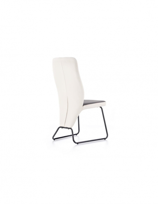 Scaun living HM K300 alb-gri cu spătar ergonomic [5]