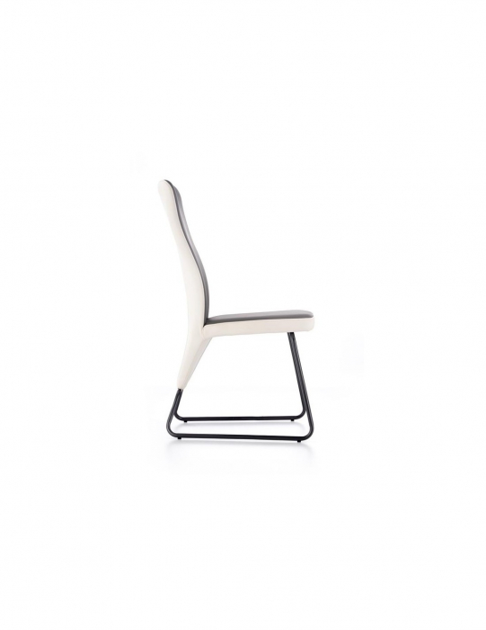 Scaun living HM K300 alb-gri cu spătar ergonomic [8]