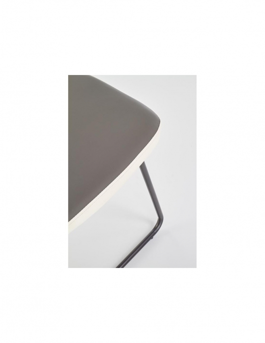 Scaun living HM K300 alb-gri cu spătar ergonomic [7]