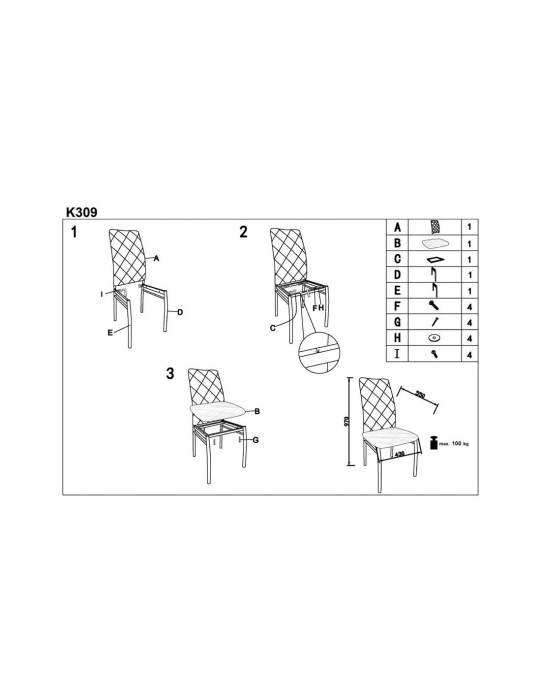 Scaun living HM K309 bej [2]