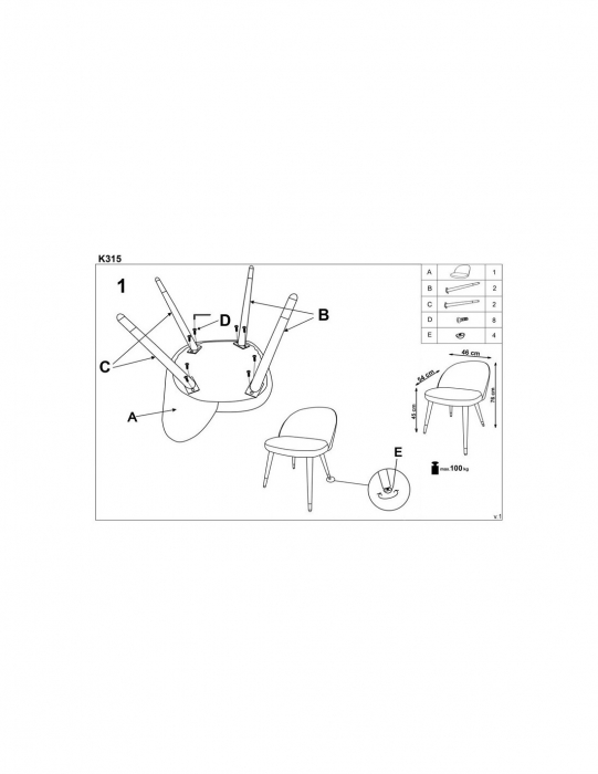 Scaun living HM K315 gri [2]