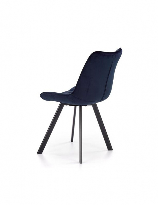 Scaun living HM K332 albastru din stofă cu picioare metalice [4]