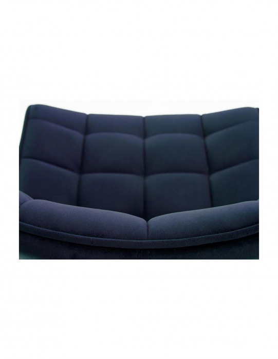 Scaun living HM K332 albastru din stofă cu picioare metalice [2]