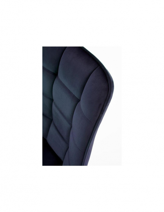 Scaun living HM K332 albastru din stofă cu picioare metalice [3]