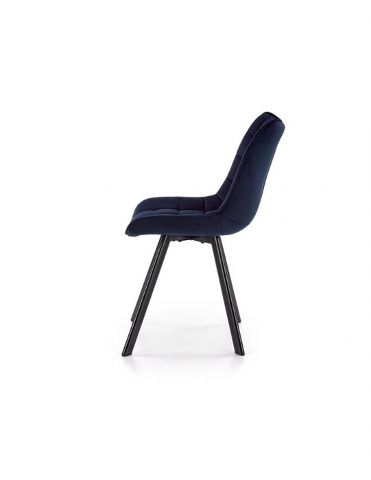 Scaun living HM K332 albastru din stofă cu picioare metalice [5]