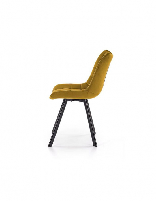 Scaun living HM K332 galben cu picioare negre [4]