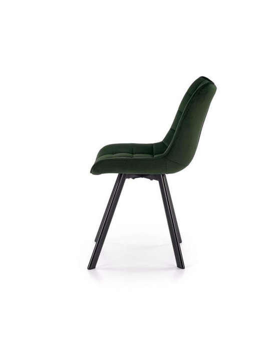Scaun living HM K332 verde cu picioare metalice negre [4]