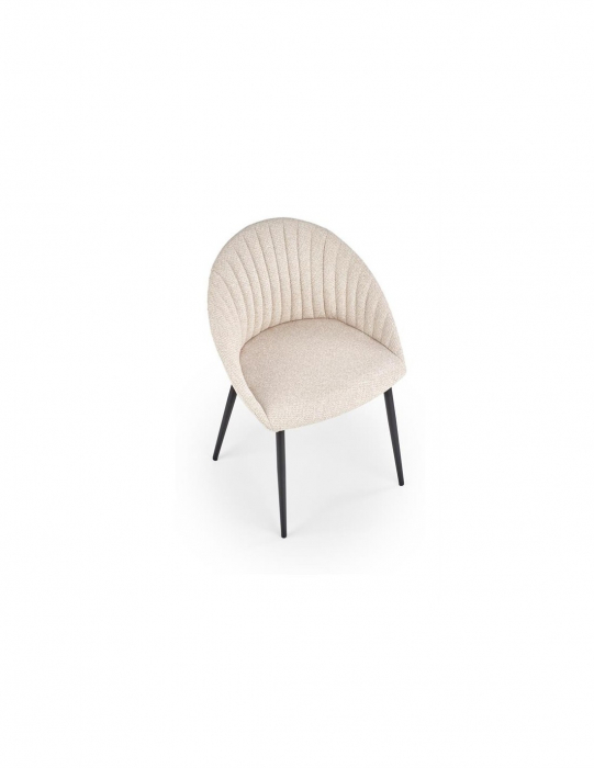 Scaun living HM K357 bej cu picioare metalice [2]