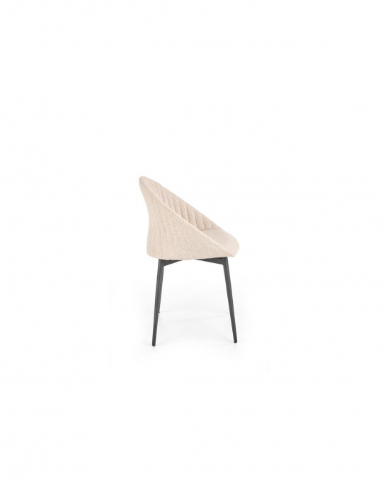 Scaun living HM K357 bej cu picioare metalice [4]