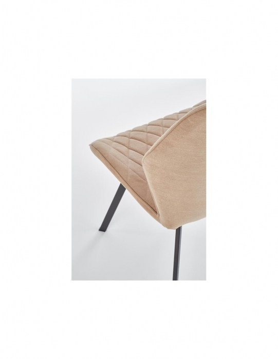 Scaun de living HM K360 bej cu picioare negre [7]