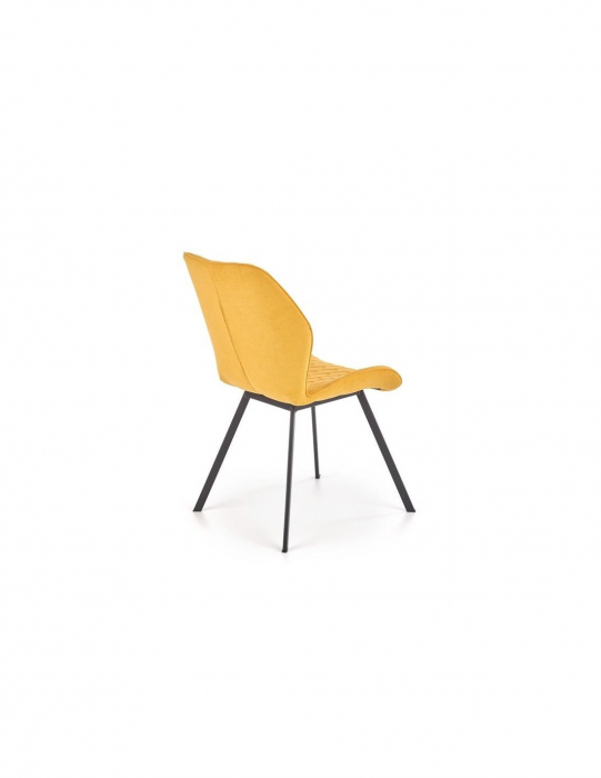Scaun de living HM K360 galben mustar cu picioare metalice negre [7]