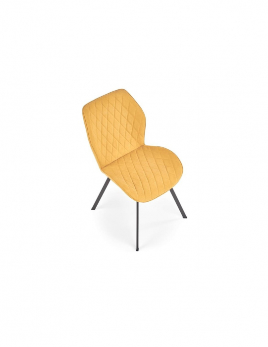 Scaun de living HM K360 galben mustar cu picioare metalice negre [10]