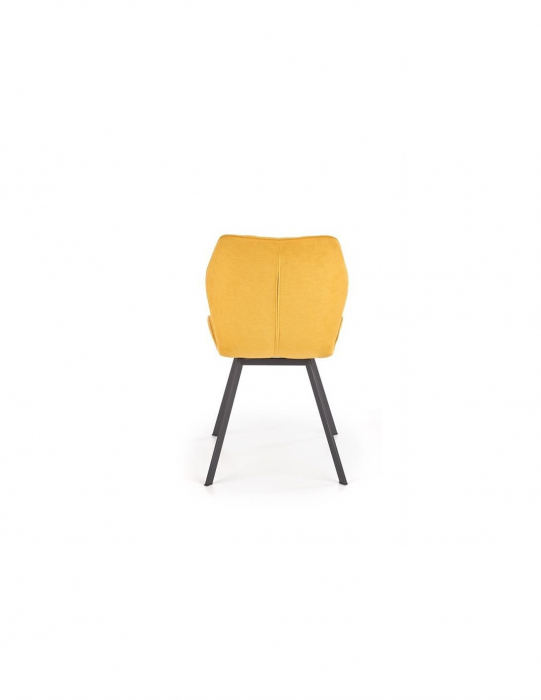Scaun de living HM K360 galben mustar cu picioare metalice negre [8]