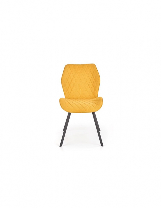 Scaun de living HM K360 galben mustar cu picioare metalice negre [9]