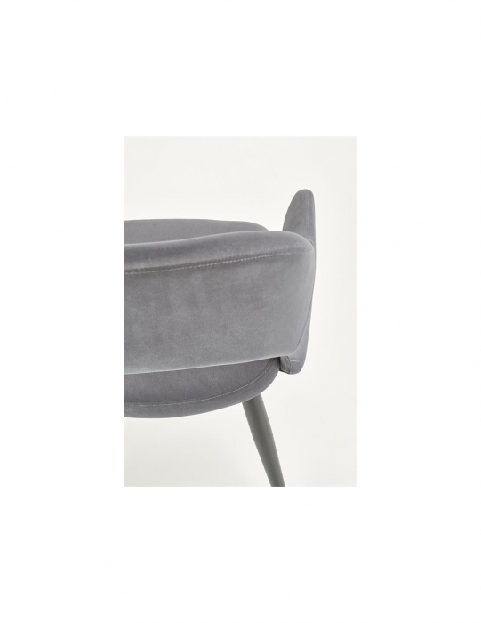 Scaun living HM K364 gri cu picioare negre [2]