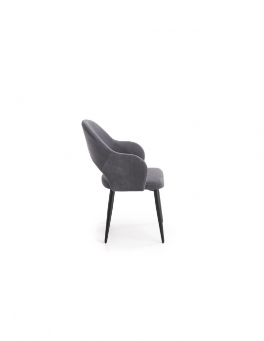 Scaun living HM K364 gri cu picioare negre [3]