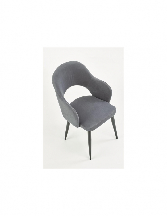 Scaun living HM K364 gri cu picioare negre [7]