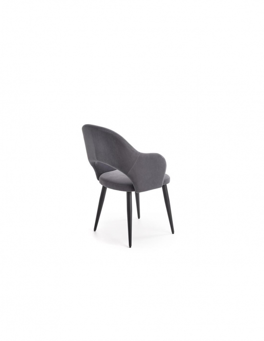 Scaun living HM K364 gri cu picioare negre [4]