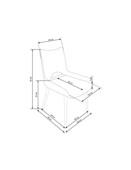 Scaun living HM K369 gri inchis [7]
