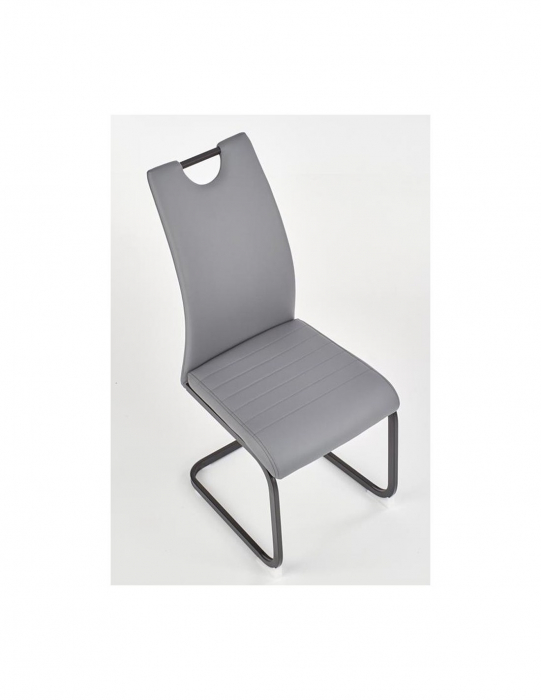 Scaun de living HM K371 gri cu cadru metalic negru [2]