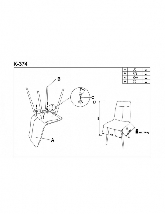 Scaun living HM K374 gri [6]