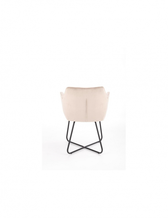 Scaun living bej HM K377 cu picioare metalice negre [6]