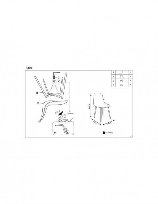Scaun living HM K379 gri [7]