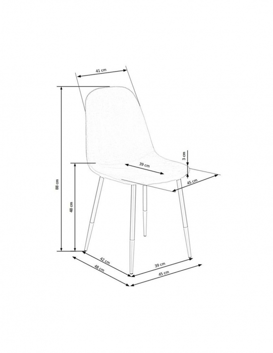 Scaun de living HM K379 verde, tapitat cu catifea, picioare metalice negre cu varfuri aurii [6]