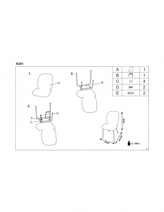 Scaun living HM K381 gri [7]