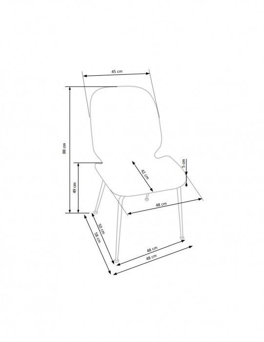 Scaun living HM K381 roz cu tapiterie din catifea si picioare metalice aurii [9]