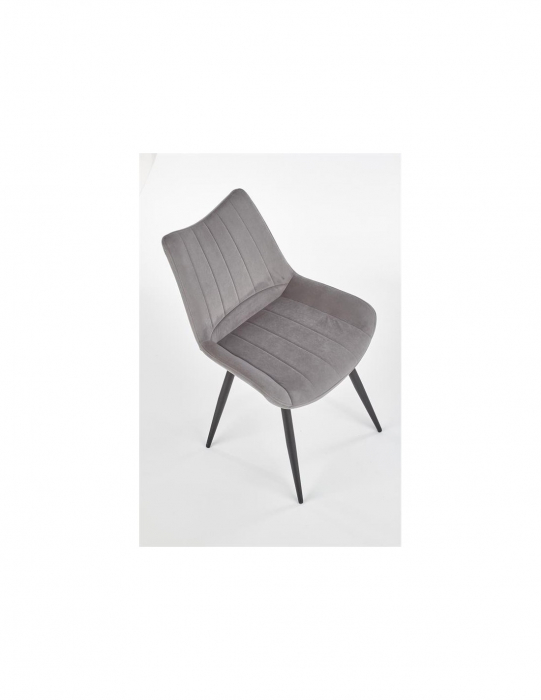 Scaun living HM K388 gri cu picioare metalice negre [5]