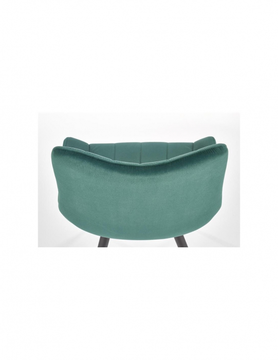 Scaun living verde HM K388 cu picioare metalice negre [9]