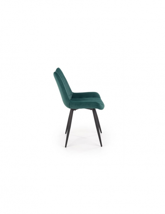 Scaun living verde HM K388 cu picioare metalice negre [5]