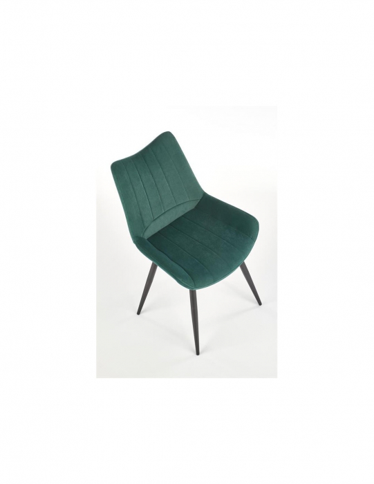 Scaun living verde HM K388 cu picioare metalice negre [4]
