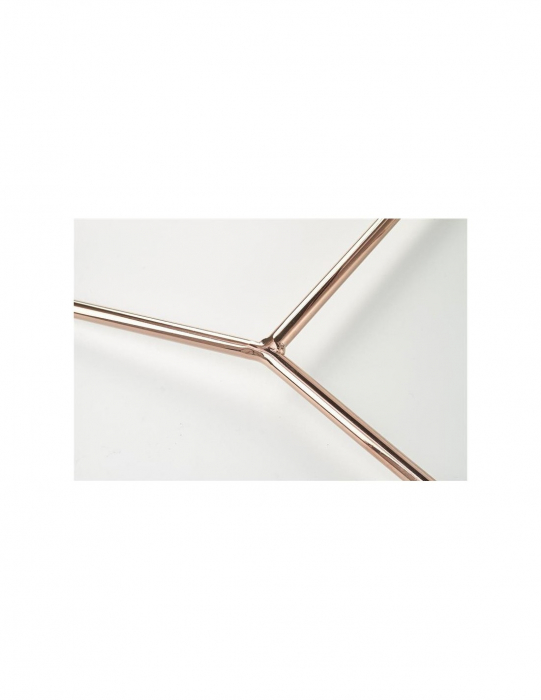 Scaun living crem HM K390 cu picioare metalice cupru [5]