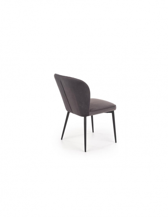Scaun de living gri HM k399 cu picioare negre din metal [4]