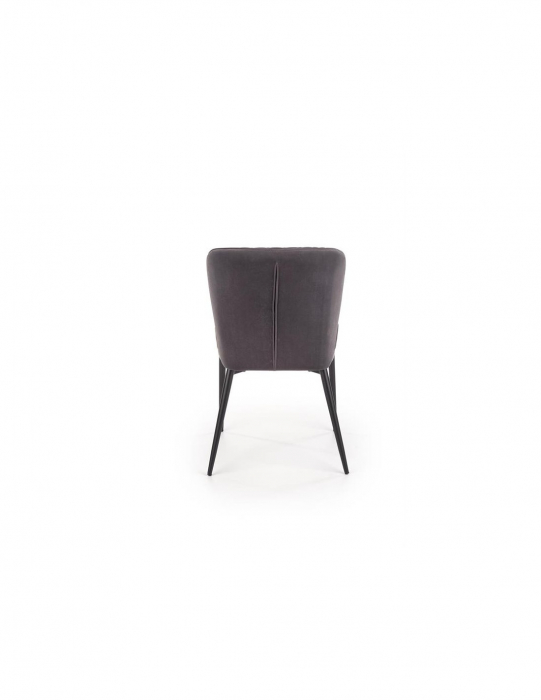 Scaun de living gri HM k399 cu picioare negre din metal [7]