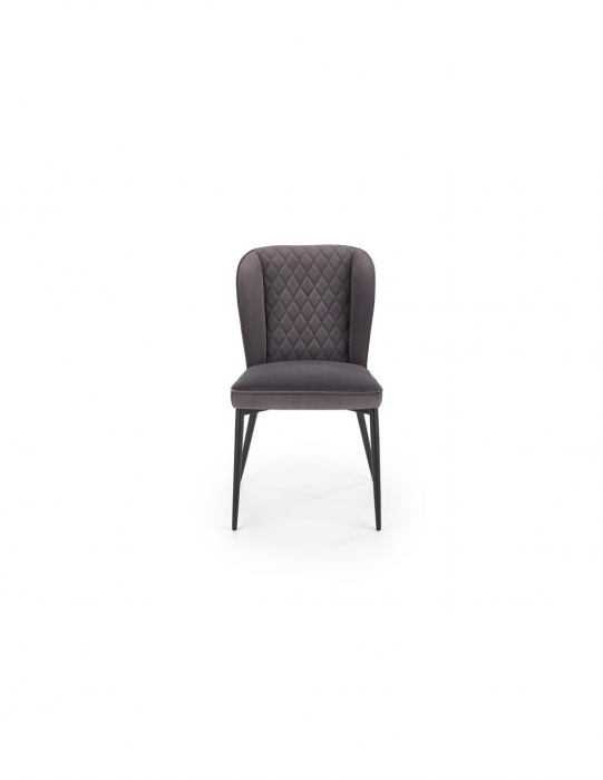 Scaun de living gri HM k399 cu picioare negre din metal [6]