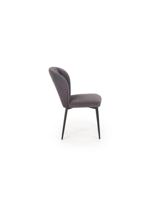 Scaun de living gri HM k399 cu picioare negre din metal [2]