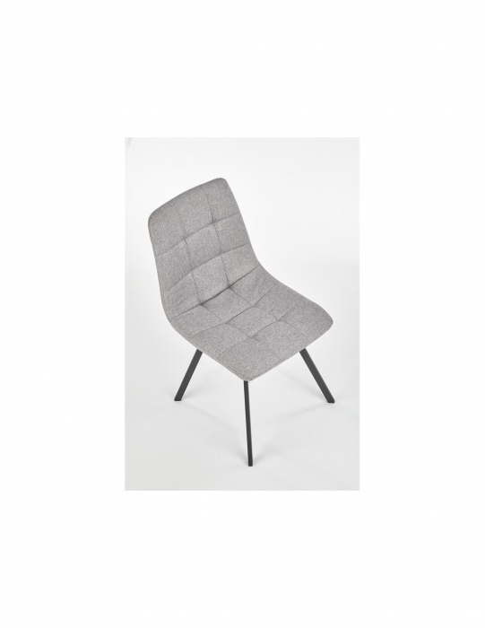 Scaun de living HM K402 gri cu picioare metalice negre [7]