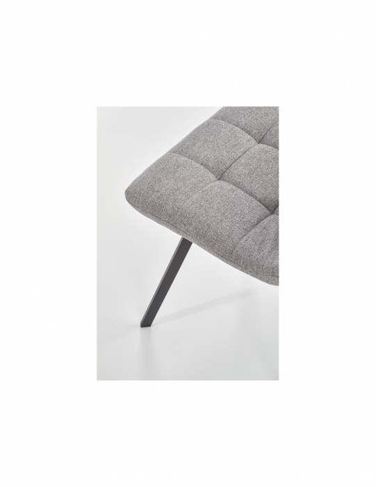 Scaun de living HM K402 gri cu picioare metalice negre [6]