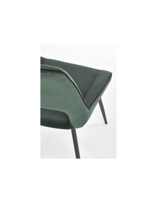 Scaun de living HM K404 verde cu picioare metalice negre [6]