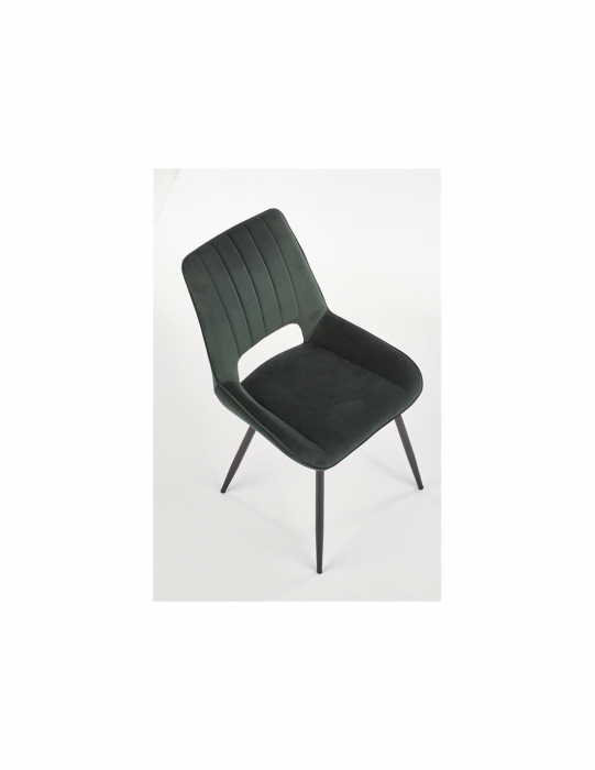 Scaun de living HM K404 verde cu picioare metalice negre [2]