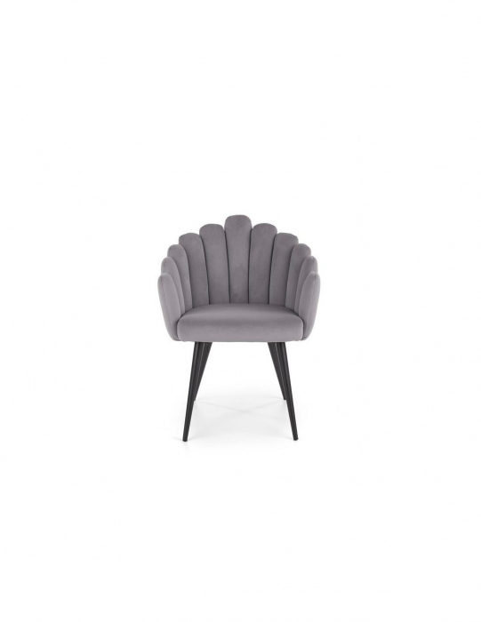Scaun de living gri HM k410 cu picioare negre și design modern [2]
