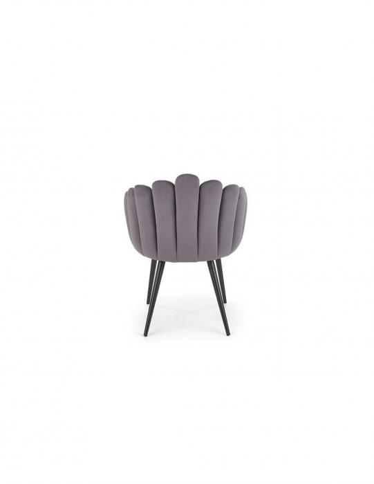 Scaun de living gri HM k410 cu picioare negre și design modern [3]