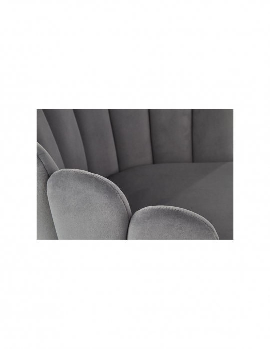 Scaun de living gri HM k410 cu picioare negre și design modern [6]