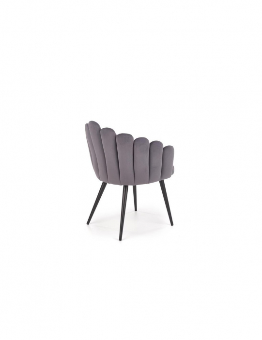 Scaun de living gri HM k410 cu picioare negre și design modern [8]
