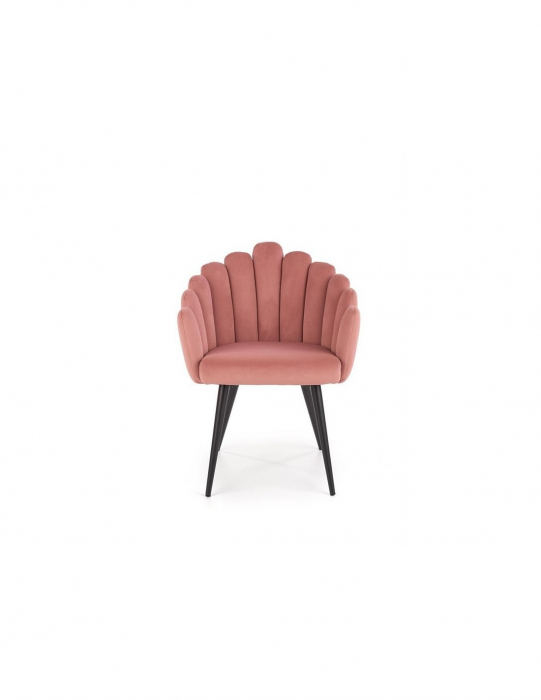 Scaun living HM K410 roz cu picioare negre [6]
